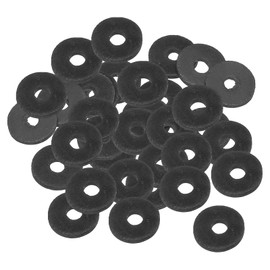 PATIKIL M5 Rubber Flat Washer, 80 Pack 5mm ID 18mm OD 2mm Thick Sealing Spacer Gasket Ring for Faucet Pipe Water Hose Fastener Bolt, Black