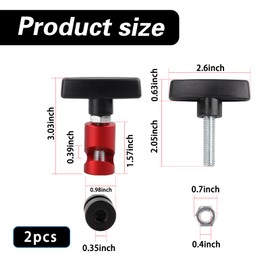 FEDOEY 2 PCS Car Hood Strut Clamp, Lift Support Clamp with Brass Core, Hood Struts Lift Support, Trunk Air Pressure Rod Anti-Slip Anti-Shaking Retainer, Universal Accessories for Cars (Red)