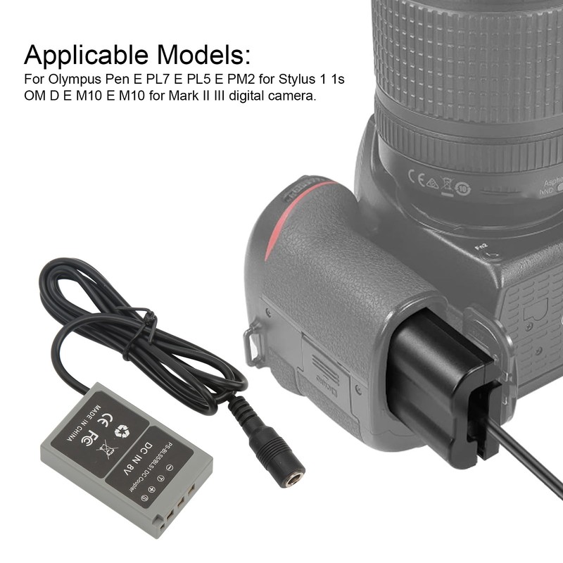 PS BLS5 BLS1 Dummy Battery DC Coupler For Olympus Pen