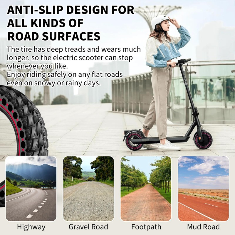 BANGTING 2PCS 60/70-6.5 Scooter Tire, 10x2.5 inch Tire Solid for