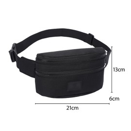 GWAWG Bauchtasche Hüfttasche Herren Damen – Wasserabweisende Gürteltasche mit Verstellbarem Gurt – Bum Bag Waist Bag für Reisen, Wandern, Sport, Alltag, Schwarz