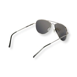 EVEE Polarized Aviator Sunglasses Classic Military Sunglasses (Scout) (Silver/Blue Lens, 59)
