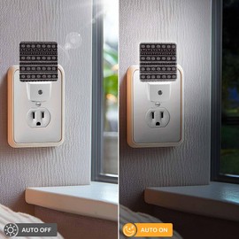 Jahiona LED Night Light Lamp with Smart Sensor Dusk to Dawn Sensor,Mudcloth African Abstract Night Light Daylight White,0.5W Plug-into Wall for Adults,Bedroom,Bathroom,Hallway,Kitchen