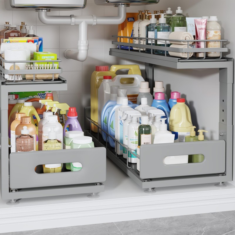 Biboraya 2 Pack 21 in Depth Pull Out Cabinet Storage