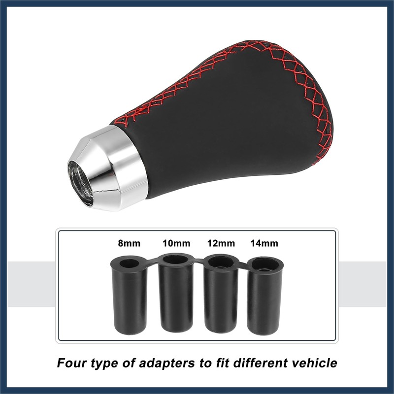 INFINAUTO Black Universal 6 Speed Car Gear Shift Knob PU