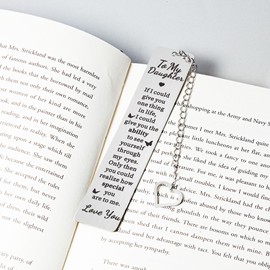 Daughter Birthday Gift to My Daughter Gift from Mom Dad Bookmarks for Women Christmas Birthday Gifts for Daughter Girls Daughter Gifts from Mom Dad Easter Basket Stuffer for Teens Valentines Day Gifts