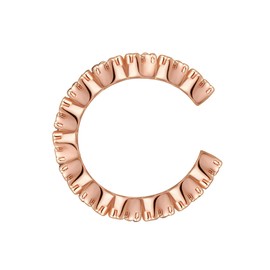 Glanzstücke München Women's Ear Cuff 925 Sterling Silver with White Zirconia, Silver, Cubic Zirconia