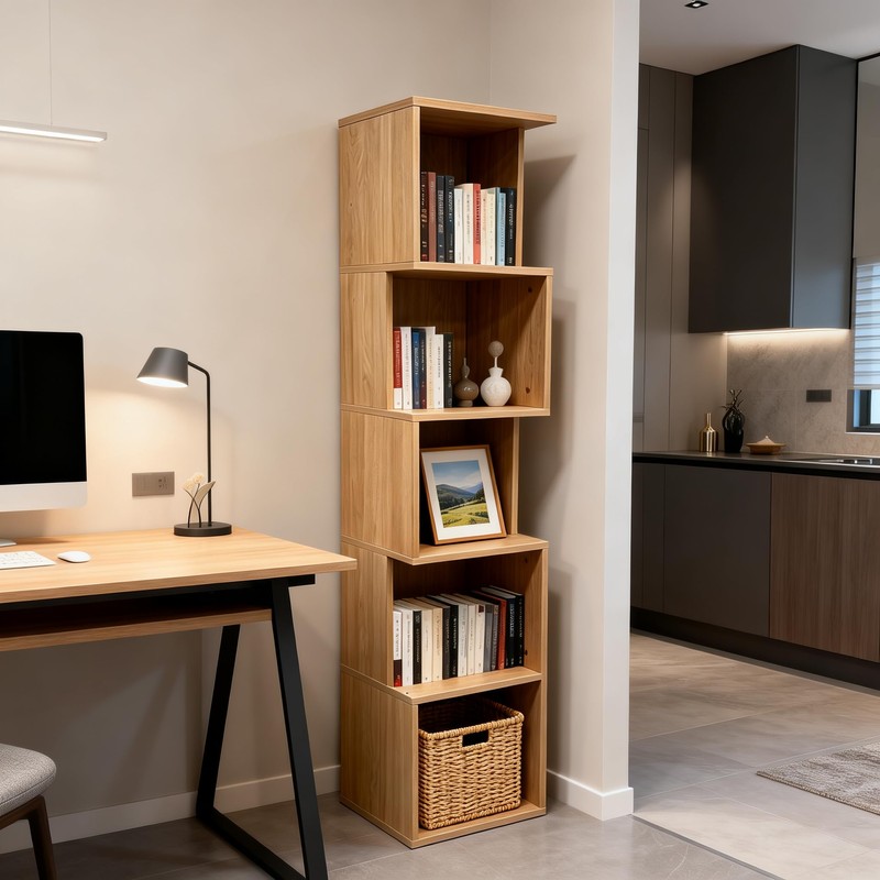 Enjoy Smart 5 Cube Bookshelf, Freestanding 5 Tier Open Display