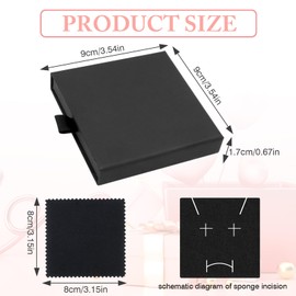 VEGCOO 4 Pcs Jewelry Gift Boxes, Necklace Bracelet Earring Pendent Ring Organizer Box, Portable Square Gift Boxes for Birthday Wedding Christmas Anniversaries