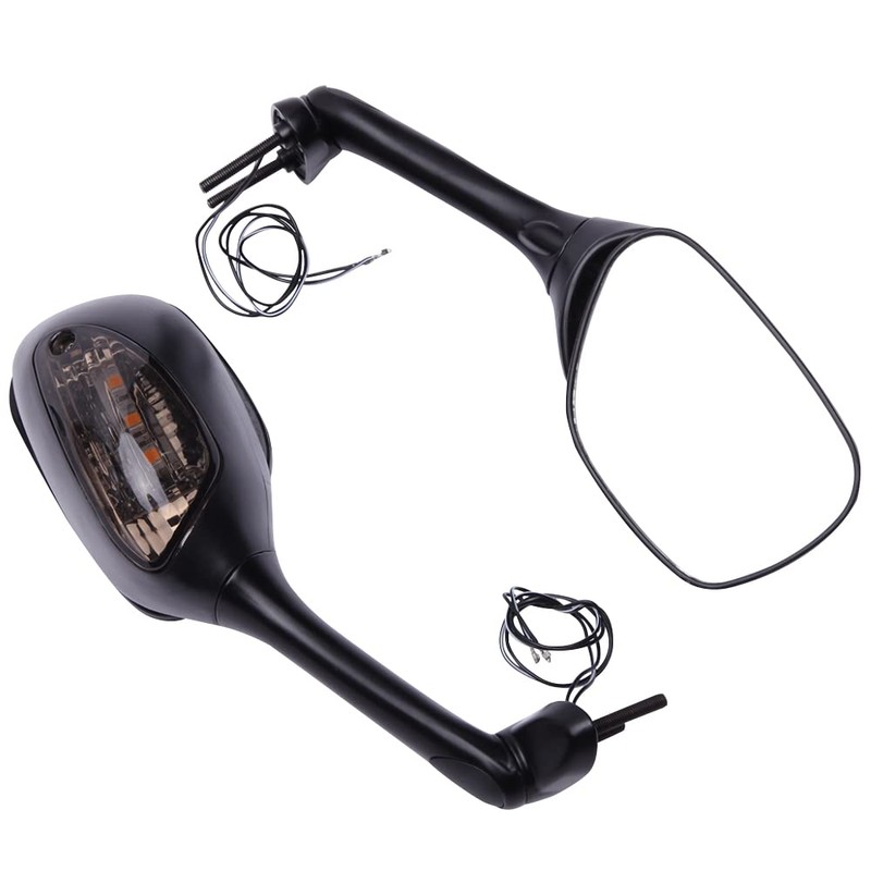 DREAMIZER Motorcycle LED Rear View Side Mirror with Turn Signal