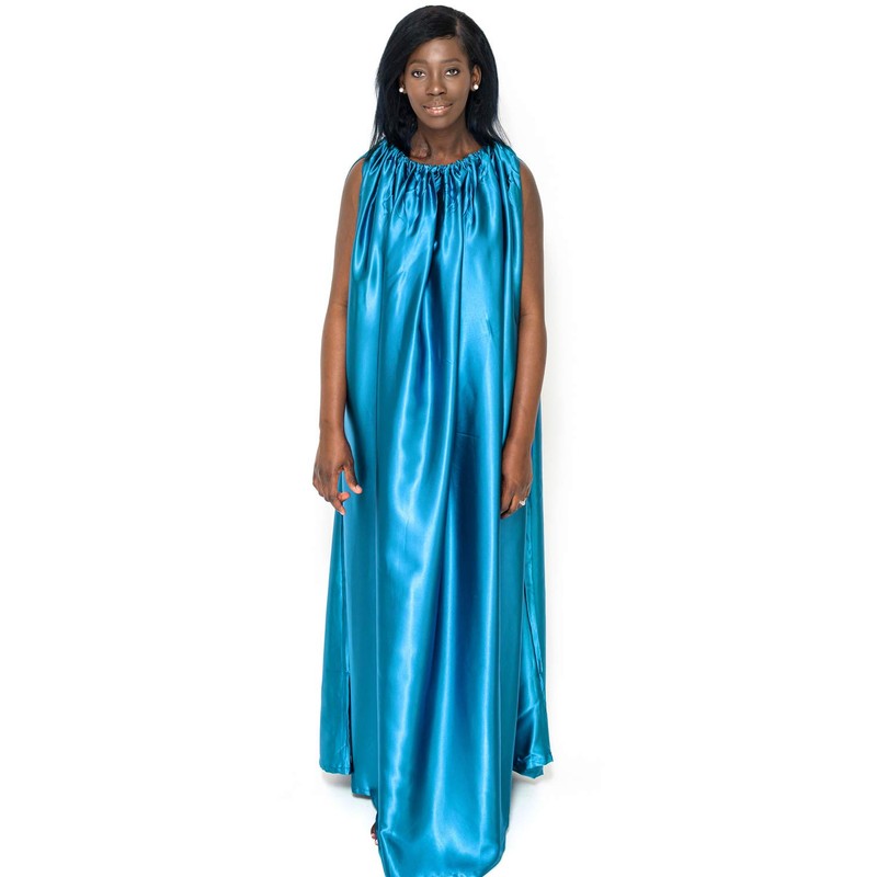 Yoni Steam Gown (Peacock Blue) , Bath Robe, full body