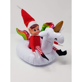 Elf Inflatable Rubber Ring - UNICORN - Float Prop Accessories Props Ideas Joke Christmas Decoration
