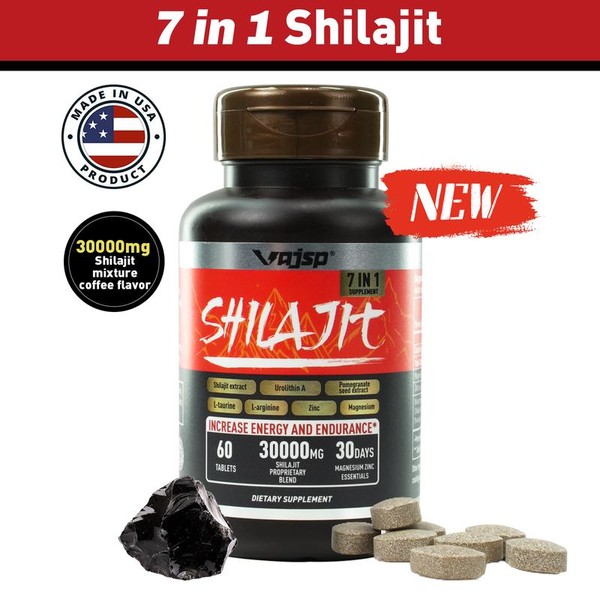 VAJSP Shilajit 7-in-1 Energy & Endurance Supplement – Natural Fitness