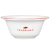 Fendrihan Porcelain Shaving Bowl, Hand-Painted Red Rim