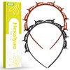 2 Pack Double Layer Headband with Mini Clips for Women