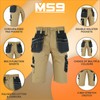 MS9 Men's Cargo Combat Tactical Workwear Work Shorts with Holster