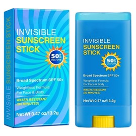 Sunscreen Stick Spf 50+ - Invisible Sun Block Sticks For Face & Body - Strong UVA/UVB Protection Sun Cream - Water Resistant, No White Cast, Non-Greasy Travel Size Sunblock Stick