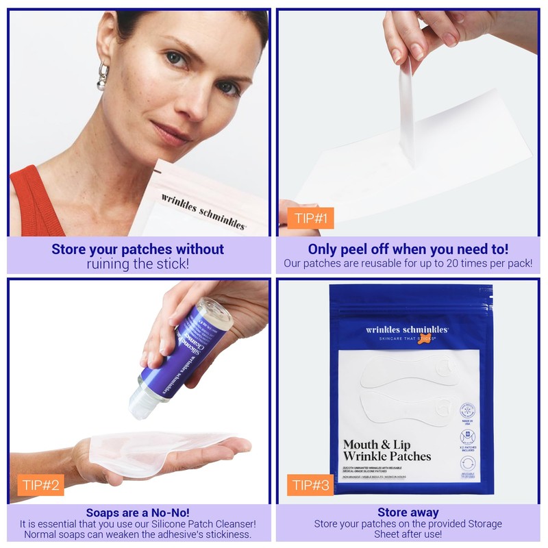 Wrinkles Schminkles Mouth & Lip Wrinkle Patch - Reusable Silicone