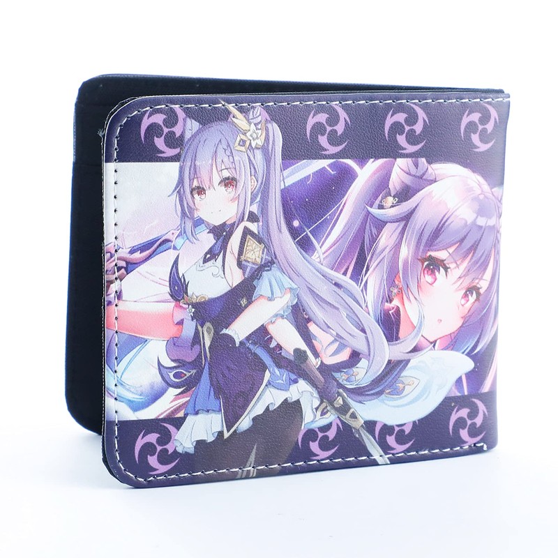 G-Ahora Men's Boys Genshin Leather Wallet Biofold Anime Wallet Credit