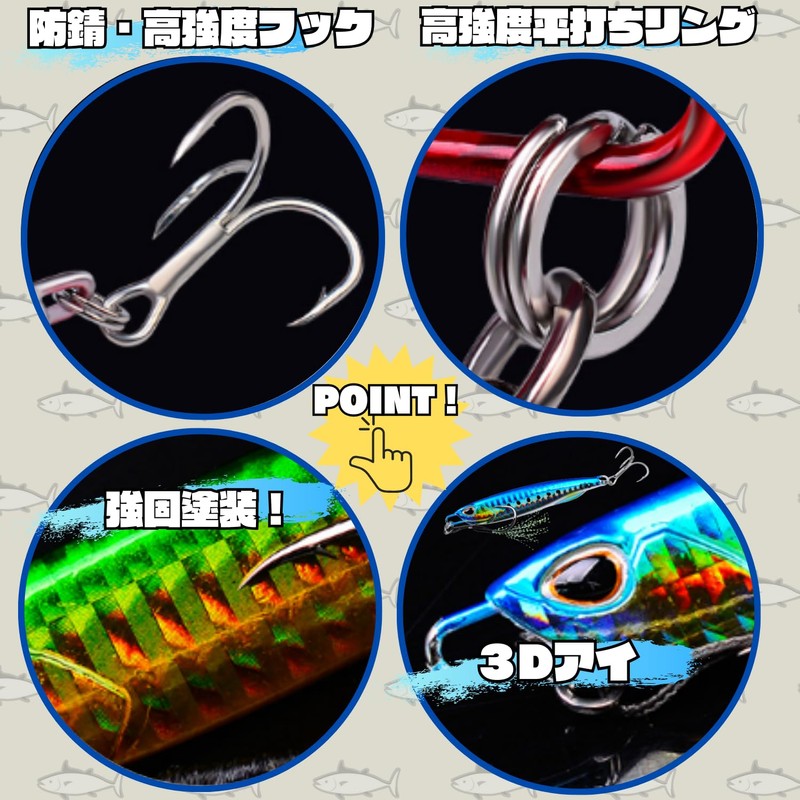 【TACKLAND】 High Cost Performance Metal Jig Popular Proven Colors 5-Piece