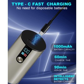 Electric Salt and Pepper Grinder Set - Upgraded Larger Capacity, with display screen and LED lights, USB Rechargeable, Adjustable Coarseness, 2 Pack (Khaki)