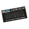 US PRO INDUSTRIAL 7PC 3/8" DR Impact Hex Bit Socket