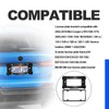 Rear License Plate Bracket Holder w/Stainless Steel Frame, Compatible with