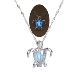 MYANAIL Collar de clavícula de tortuga hueca luminosa y brillante, accesorios de joyería para mujer, Piedra