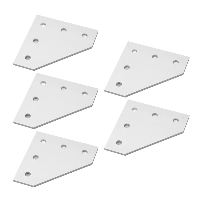 5PCS Flat Tie Plate Aluminum Alloy 5 Holes Compression Resistance
