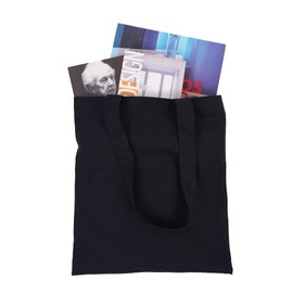 5 Bolsas tote bag de loneta negra ecologica. 40 X 35 cm (5 Piezas), Negro