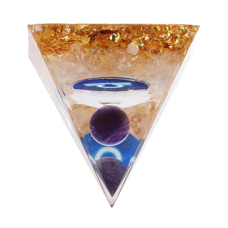 Constellation Pyramid Stone for Positive Energy Reduce Stress Chakra Resin
