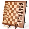 BIVOMON Magnetic Wooden Chess Set 15" Unique Chess Board Game