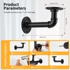 Home TZH 1/2" Pipe Shelf Bracket，Wall Mounted Floating Shelf Bracket,