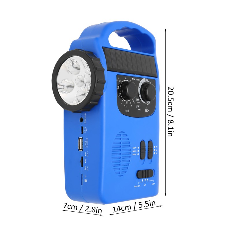 Hand Crank Solar Radio AM FM SW Emergency Radio with