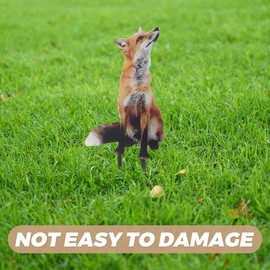 Totority Fox Shaped Lawn Sign - Cute Acrylic Garden Decor for Outdoor Yard and Pathways, Whimsical Fox Stake for Courtyard and Farm
