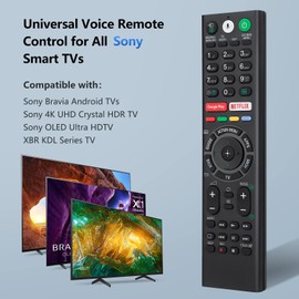 Sprachgesteuerte Ersatzfernbedienung für Sony-TV-Remote，für Sony-TVs und Sony-Bravia-TVs，für alle Sony 4K UHD LED LCD HD Smart TVs