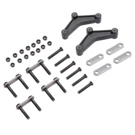 HECASA Tandem Trailer Axle Shackle Kit & Equalizer & Shackle Strap Compatible with 1-3/4" Wide Double Eye Springs Steel Anti-Rust Oil Tandem Axle Trailer Spring Suspension Rebuild Kit