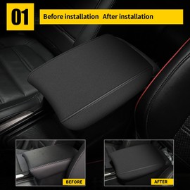 AOMSAZTO Neoprene Armrest Center Console Cover for 2017-2022 Honda CRV Black