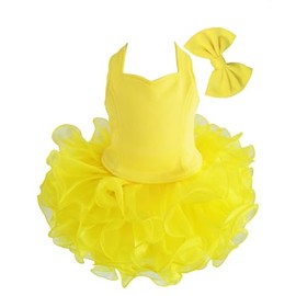 Jenniferwu 2pieces Infant Toddler Baby Newborn Little Girl's Pageant Party Birthday Shell Dress G600yell (3T)