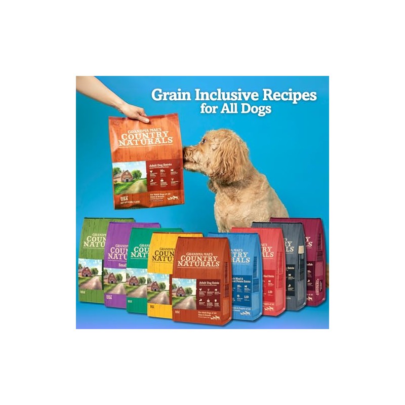 Grandma Mae's Country Naturals Dry Dog Food, Lamb, Whitefish &