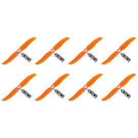 sourcing map 5030 Propellers 5x3 Prop 2-Vane Fixed-Wing Orange Replacement Props with Adapter Rings for Airplane RC Plane, Pack of 8