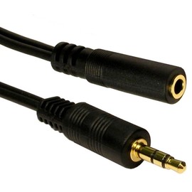 3.5mm STEREO MALE JACK to FEMALE SOCKET HEADPHONE SPEAKER AUX EXTENSION LEAD 10m Length 10 METRES