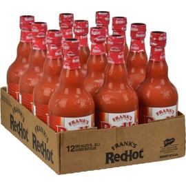 Frank's RedHot Original Hot Sauce, 23 fl oz (Pack of 12) - One 12 Pack of 23 Fluid Ounce Bottles of Original Cayenne Pepper Hot Sauce, Great for Tabletop