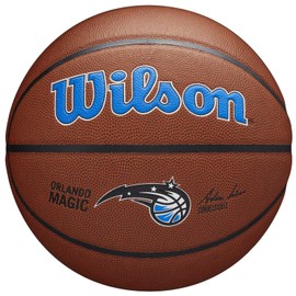 Wilson Basketball, Team Alliance Model, ORLANDO MAGIC, Indoor/Outdoor, Mixed Leather, Size: 7