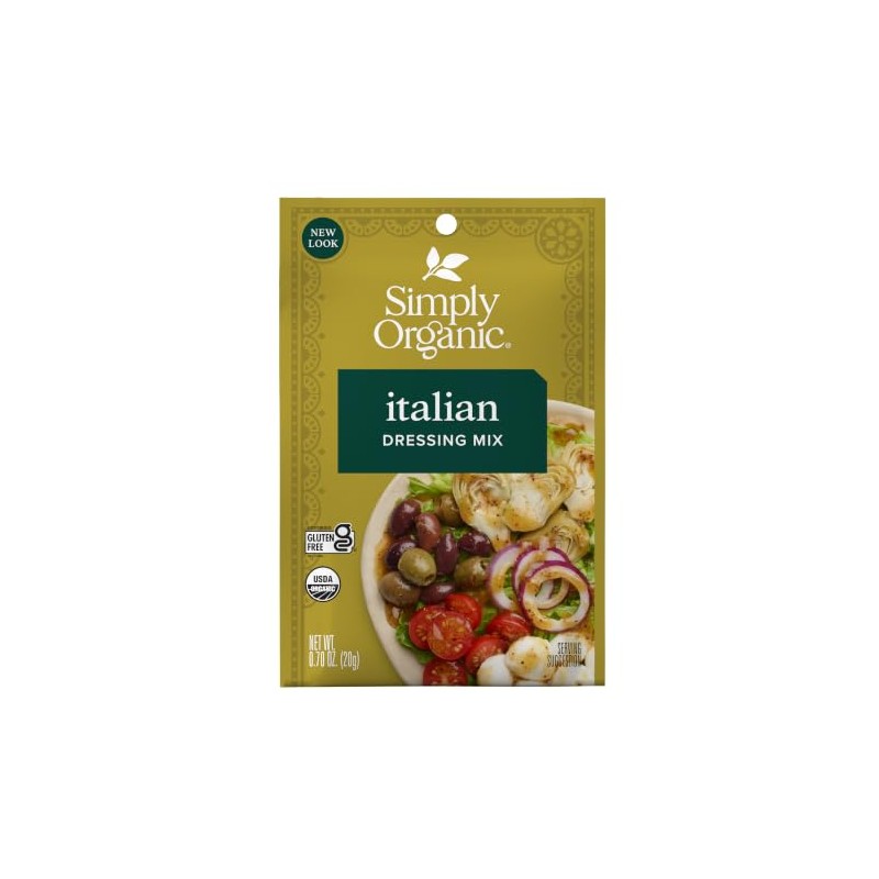 Simply Organic Mezcla de aderezo para ensalada, italiana, 0.70 oz