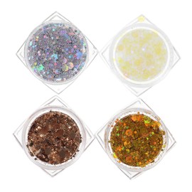 SAFIGLE 4pcs Body Glitter Gel Face Glitter Makeup for Boys and Girls Festival Accessories Shimmer for Stage Mermaid Theme