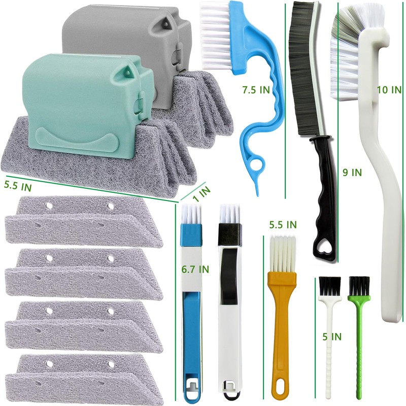 14Pcs Window Track Cleaning Tools, Deep Clean Groove Gap cleaning