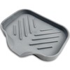 Grey Silicone Soap Dish – Sink Organizer with Drain Spout