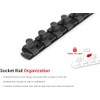TEKTON 1/4 Inch Drive 3-Rail Socket Organizer Set, Black (39-Tool)