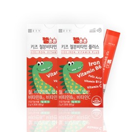 Chong Kun Dang Geltonton Kids Iron Vitamin Plus 60 packets, approximately 2 months supply, iron supplement for picky eaters / 종근당 젤튼튼 키즈 철분비타민 플러스 60포 약2개월분 편식 어린이 철분제